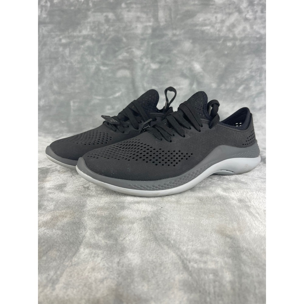 Crocs LiteRide 360 Pacer Mens 9 Black Excellent Breathable Sneakers 206715